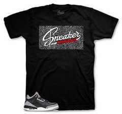 Shirt To Match Jordan 3 Black Cement Shoes – Sneaker Threads Tees