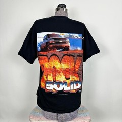 Vintage Black Chevrolet Silverado Rock Solid Graphic Print Shirt Size Large