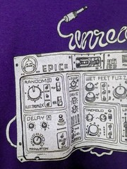 Unreal Mixing Board Large Purple Shirt 20.5″ W X 28″ L Epic Random Delay Wet