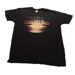 Bay Island Sportswear The Vinyl Men’s Graphic T-Shirt Black XL Space Record