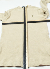 Polo Ralph Lauren Waffle-Knit Thermal Shirt Mens Small Beige Long Sleeve Slim