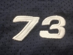 Tommy Hilfiger Jeans Mesh Jersey, Blue White Number 73 Size Large S