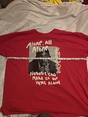 Tupac Shakur Poetic Justice Red Graphic Shirt Men’s Size 5XL 2Pac Rap Movie Tee