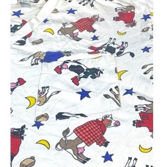 VTG T Shirt Nightgown 90s Women’s XL Sleep Cows USA Soft Sleeping White Cotton