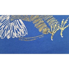 Vintage Las Vegas Screen Stars T Shirt Large Blue Gold Foil Eagle Robert Walton