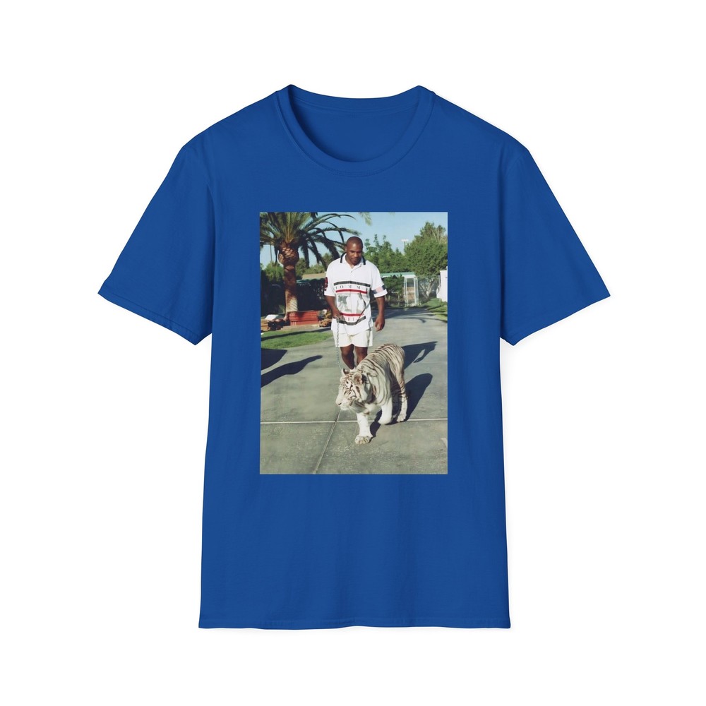 Vintage Mike Tyson Walking His Tiger T-Shirt – Boxing Legend Retro Graphic Tee