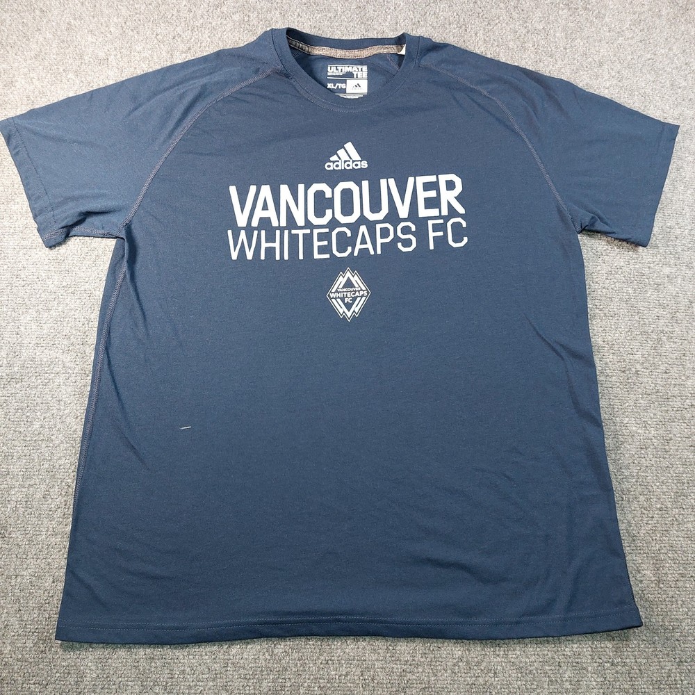 Adidas Vancouver Whitecaps FC Soccer Shirt Mens XL Blue Climalite Ultimate Tee