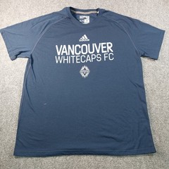 Adidas Vancouver Whitecaps FC Soccer Shirt Mens XL Blue Climalite Ultimate Tee