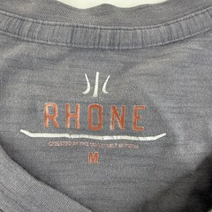 Rhone Long Sleeve Henley Shirt Heather Gray Mens Medium Stretch Pima Cotton