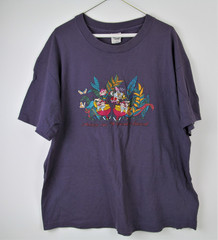 Vintage Alice In Wonderland Disney Store T-shirt X-Large XL Purple Embroidered