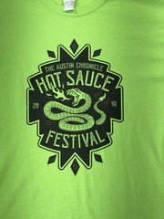 Austin Chronicle Hot Sauce Festival 2019 T-Shirt Lime Green Mens Large Pre-Owned