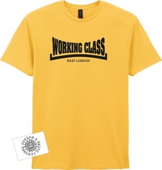 Working Class Logo T-Shirt – Customise The Town Name, Retro, Punk, Various Cols