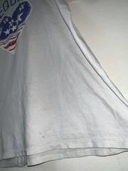 Vintage 90s Request Jeans Heart T Shirt Mens M White Patriotic Short Sleeve Love