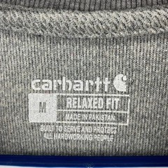 Carhartt M Gray Relaxed Fit Henley Pocket Shirt Long Sleeve Knit Work Tee