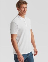 Fruit Of The Loom Mens Short Sleeve Polo T Shirt Plain Easy Care Polycotton Tops