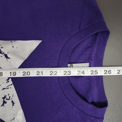 GILDAN Women’s Purple DryBlend Short Sleeve Silver Star Graphic T-Shirt Size S