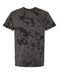 Peaches 100% Ringspun Soft Cotton LaMer Over-Dyed Tee, Crinkle Tie Dye, T-Shirt