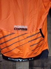 Castelli Rosso Corsa Cycling Jersey 2XL Orange Special Edition Made in Romania