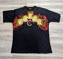 Cezer Men’s 2XL Black T-Shirt Beaded Bling Graphic Y2K Hip Hop