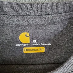Carhartt Shirt Mens XL Gray Long Sleeve Original Fit Graphic Crew T-Shirt K231
