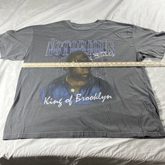 The Notorious B.I.G. King of Brooklyn XL Gray Biggie Smalls FAIR CONDITION 1997