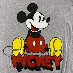 Disney Mickey Mouse T-Shirt Mens M Gray Graphic Retro Short Sleeve Disneycore