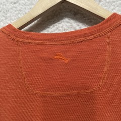 Tommy Bahama Mens Short Sleeve T Shirt Sz 2XL? Orange Crewneck Textured Pattern