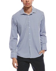 Nautica Men’s Performance Slim Fit Dress Shirt, Blue, XL (17-17.5, 32/33)