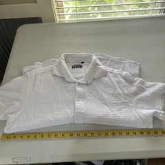 Bespoke Sport Mens Top Large White Gauzy Comfort Breathable Lightweight