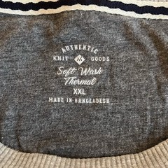 Member’s Mark Gray Cabincore Warm Thermal Waffle Soft Wash Long Sleeve SzXXL