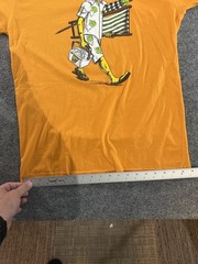 Next Level Apparel Orange Mens M Regular Fit Beer Frog Graphic Tee