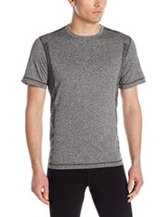 Asics Men’s Hot Shot Heathered Training Shirt, Grey Heather – Small