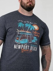 D555 Duke Big Mens Printed T-Shirt Newport Beach 2XL 3XL 4XL 5XL 6XL-8XL 601901