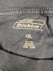 Dickies Shirt Mens 4XL Blue Pocket Tee Cotton Big Tall Crew Neck Workwear