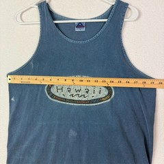 Hawaii Tank Top Shirt Mens Medium Alstyle Apparel Activewear Blue