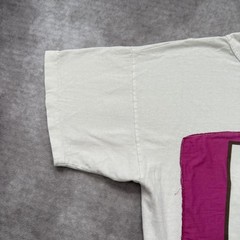 Vintage 90s Picasso Art Shirt Mens L White Cubist Graphic Tee Applique Patch