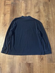 Y2K Nike Mock Neck Long Sleeve T-Shirt Navy Blue Embroidered Swoosh Size Large