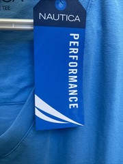 NEW Nautica Performance Mens Blue T-Shirt 3XL V Neck Short Sleeve NWT $44.50