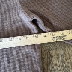 Pact Henley Shirt Mens Large Brown Waffle Thermal Organic Cotton Long Sleeve