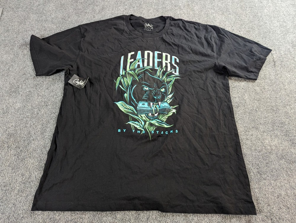 Outrank T-Shirt Men’s 2XL Black Graphic Print Leaders