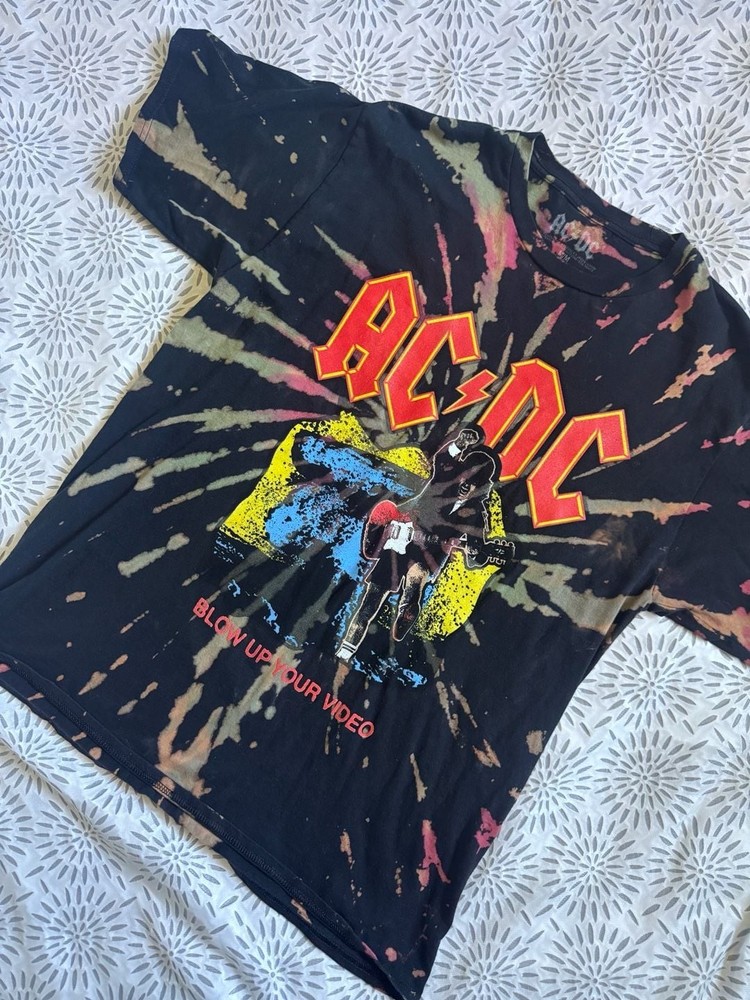 AC/DC Blow Up Your Video Tie-Dye Graphic T-Shirt Men’s M