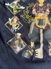 Disney Kingdom Hearts III Graphic Unisex T-Shirt Medium Med Square Enix Faded