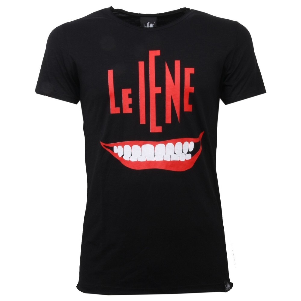 C0680 maglia uomo LE IENE nero/rosso/bianco t-shirt men