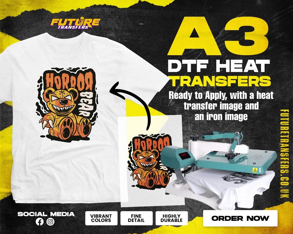 Bulk Custom Iron On A3 Ready To Apply Personalised DIY Wholesale Heat Transfers