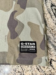 G Star Raw Denim Originals Camo Print T-Shirt Size Medium