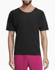 Homme Plissé Issey Miyake Basics Pleated Crewneck T-Shirt size 2/medium