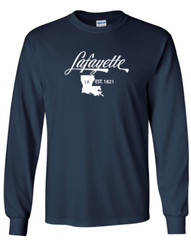 Lafayette Louisiana State T-Shirt Long Sleeve Graphic Tees Unisex apparel