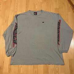 Vintage Mecca Grey Logo Long Sleeve Shirt XXL 2000s Streetwear Grunge Skater Y2k