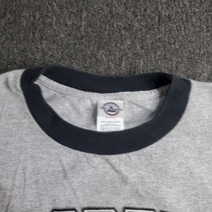 Vtg Lords Gym T Shirt Mens 2XL Gray Ringer Bodybuilding Jesus His Pain Your Gain