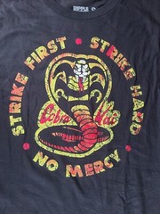 Cobra Kai Ripple Junction Strike First T Shirt Black Sizes Small, 3x
